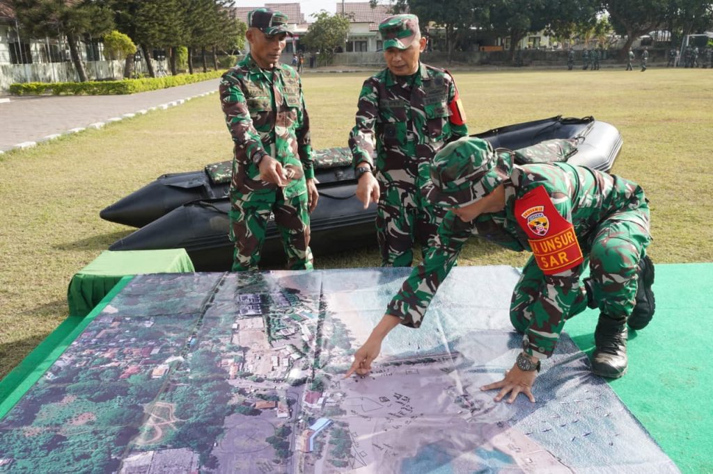 Kasrem 163/Wira Satya Bersama Prajurit Ikuti Apel Gelar Pasukan LKO Kogabwilhan II TA 2026